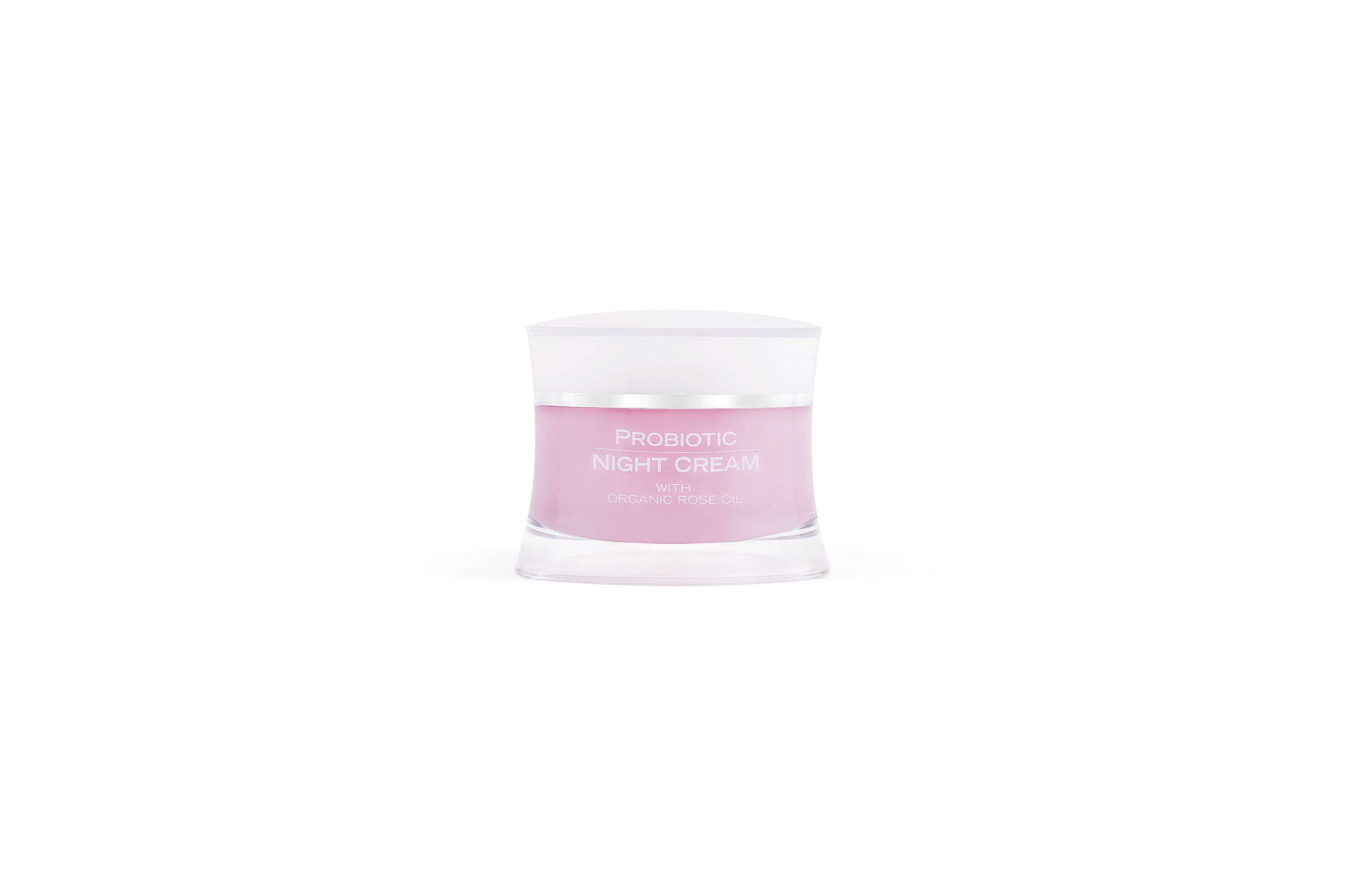 Probiotic Anti-Age Night Cream Yoghurt of Bulgaria in a 50ml jar, featuring a creamy texture and elegant packaging with natural rose oil.