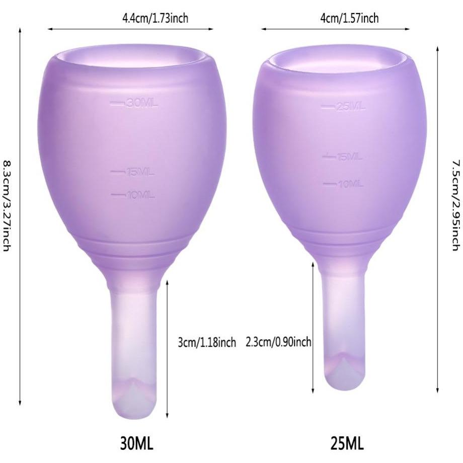 Release Valve Menstrual Cup in a pink carry pouch, showcasing its innovative design and medical-grade silicone material.