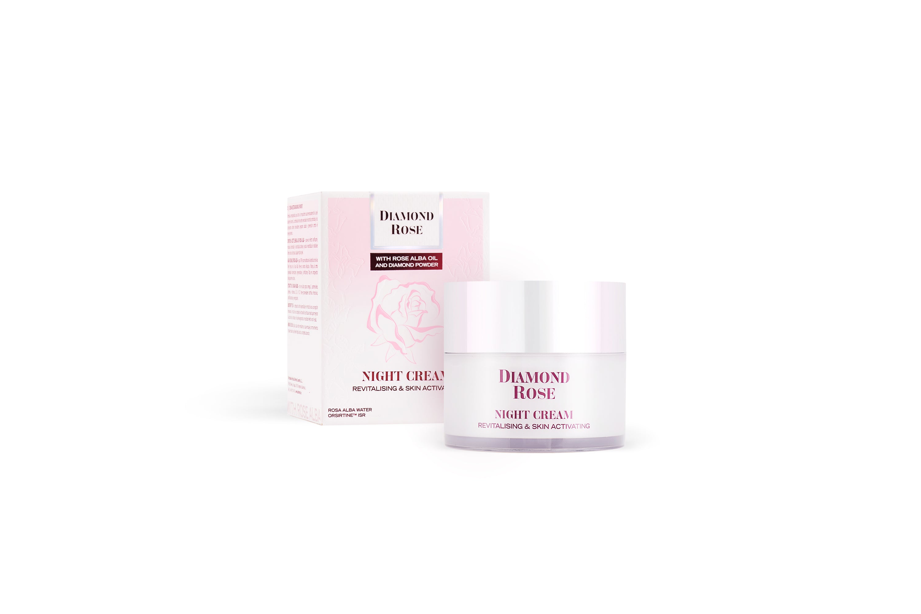 Revitalizing night cream Diamond Rose Biofresh in a 50ml jar, featuring a luxurious texture and natural ingredients.