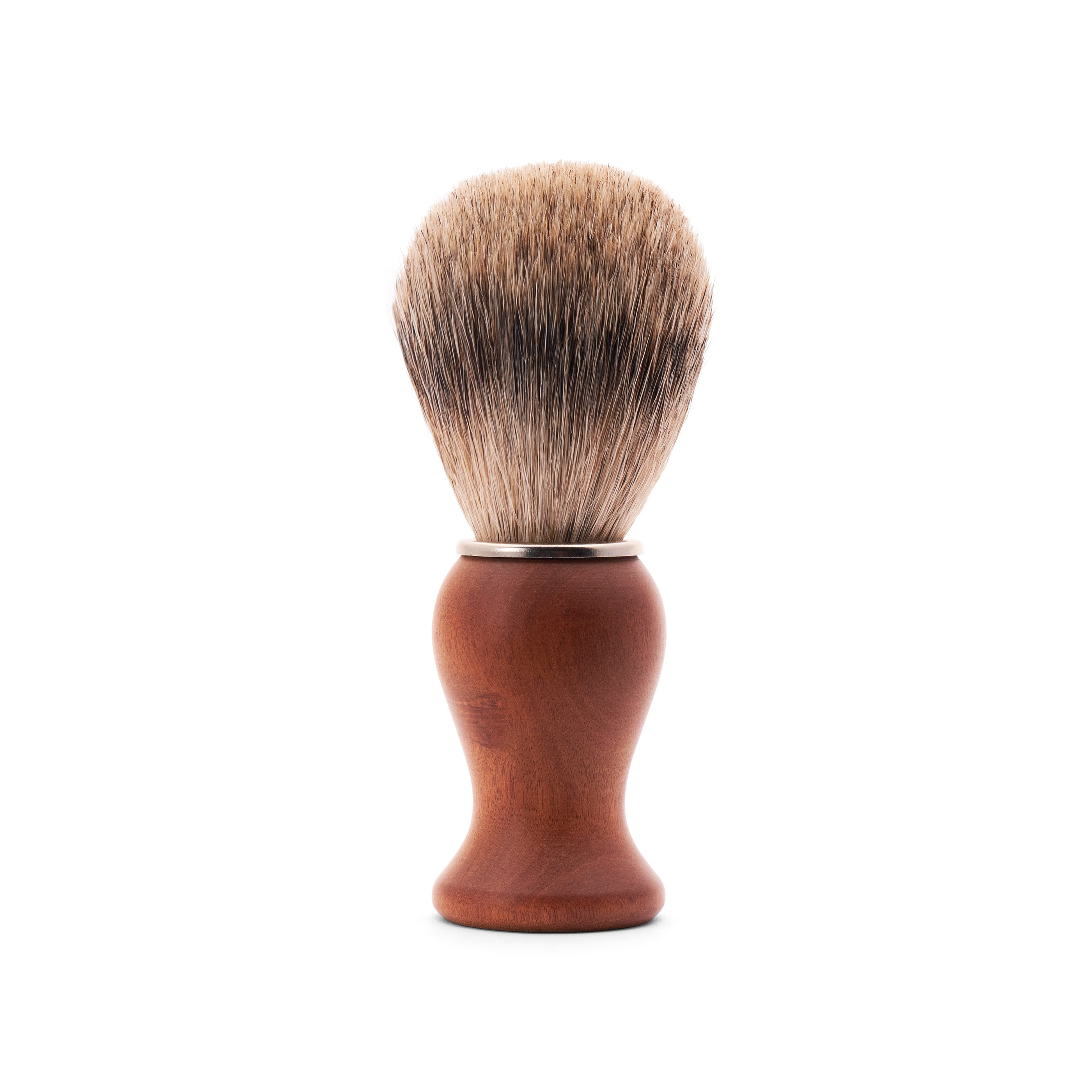 Limited edition Rosewood shaving brush with Super Badger Hair and engraved octopus logo, showcasing its elegant design and craftsmanship.