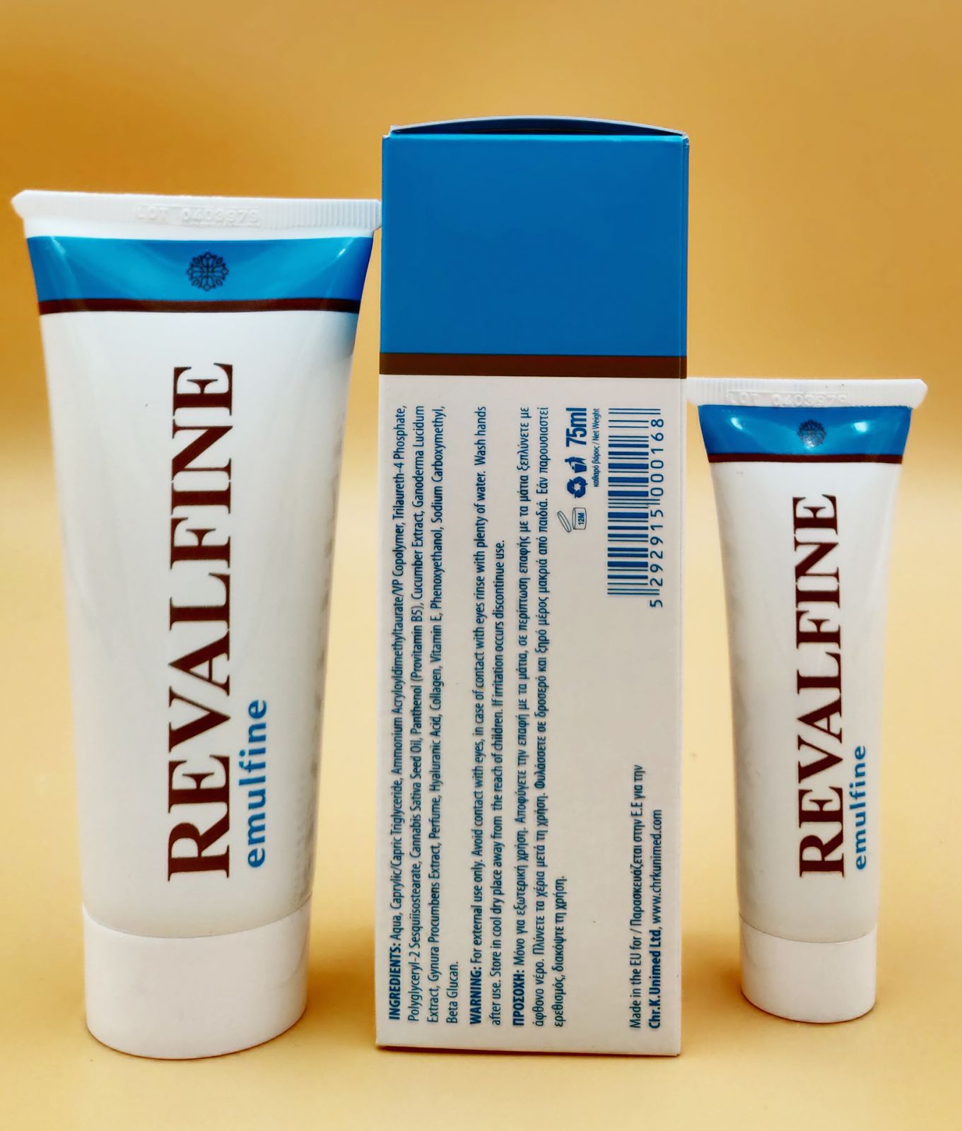 REVALFIN cream for scars and keloids, showcasing its packaging and texture, emphasizing its hydrating and healing properties.