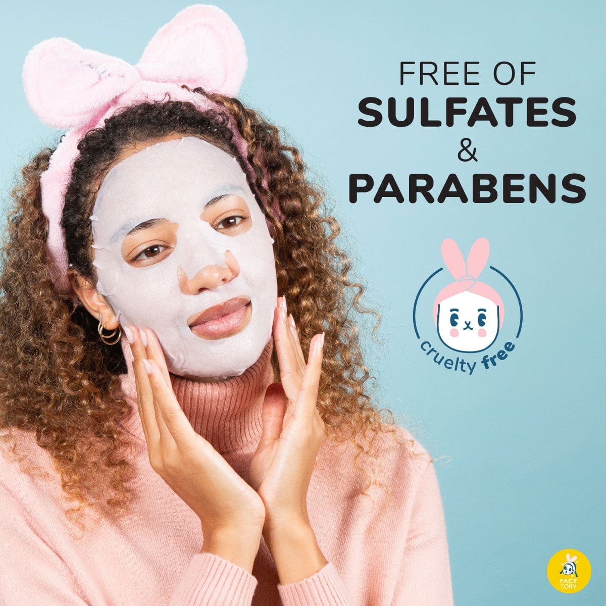 A collection of 23 colorful facial sheet masks and a stylish spa hairband, perfect for skincare enthusiasts.