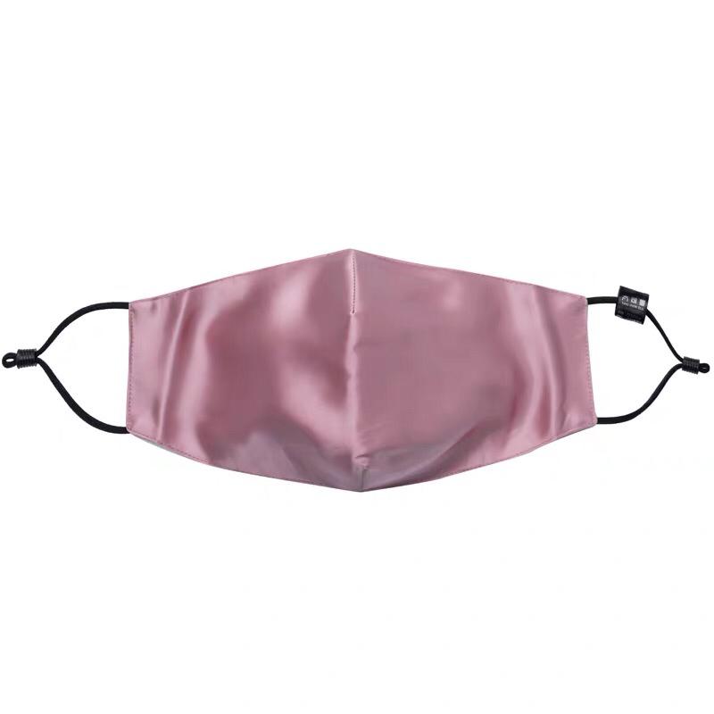 SIB™ silk face mask made from 100% Mulberry silk, featuring adjustable ear straps and a nose bridge for a perfect fit.