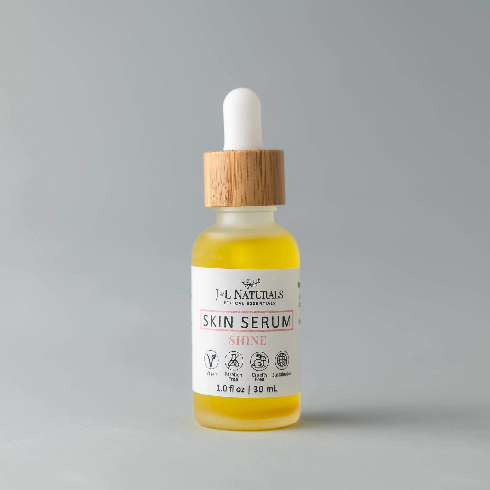 Skin Serum Bundle featuring five natural serums for various skin types, each in a 1.0 fl oz bottle.