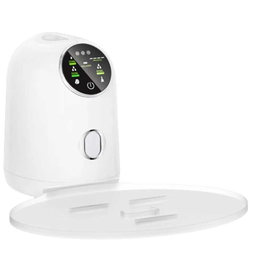 Smart DIY Facial Mask Treatment Machine in white, designed for creating natural fruit masks at home, showcasing its compact and modern design.