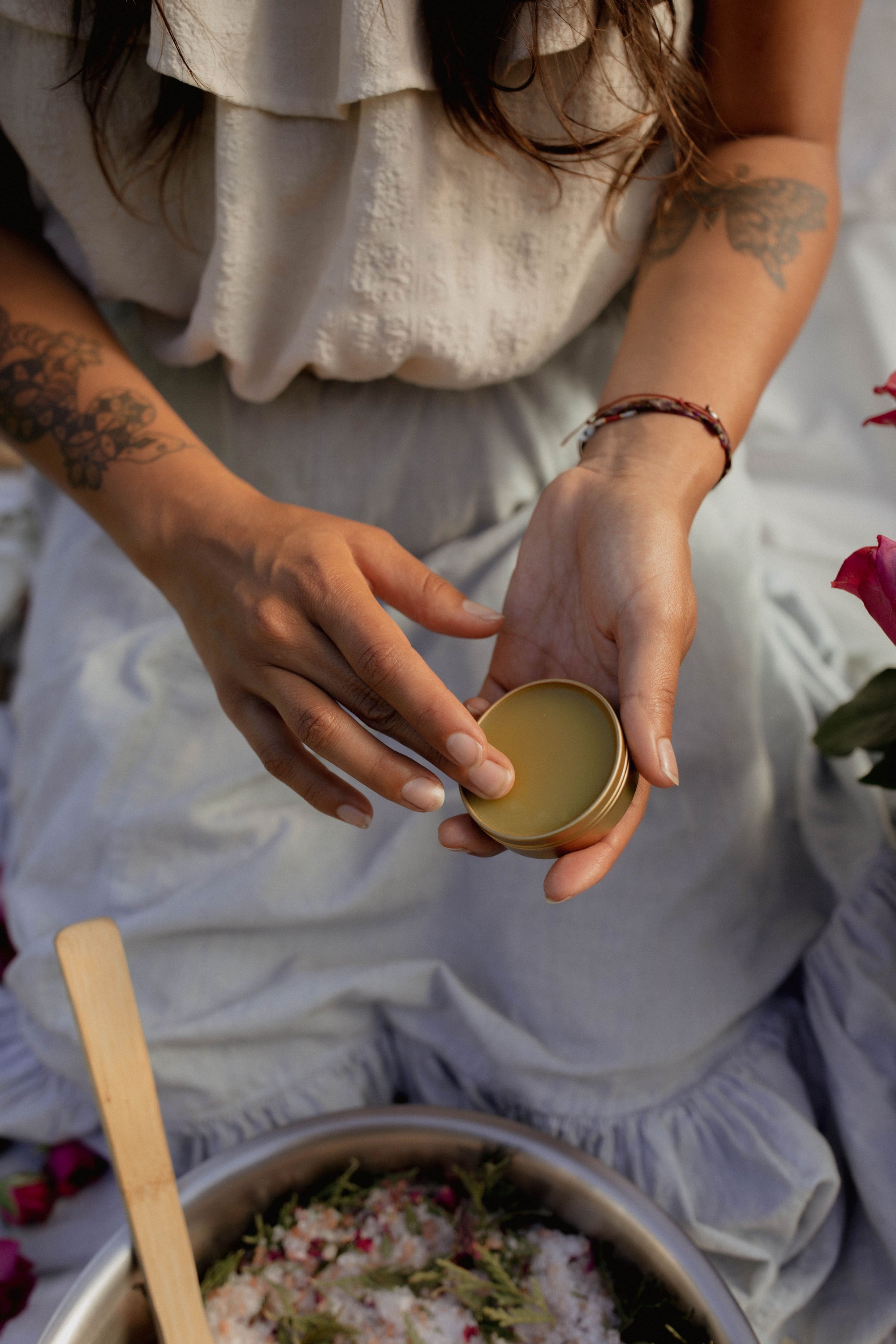 Soothing Lavender Balm in a 2oz travel twist tin, featuring vibrant green color and lavender scent, ideal for skin rejuvenation.