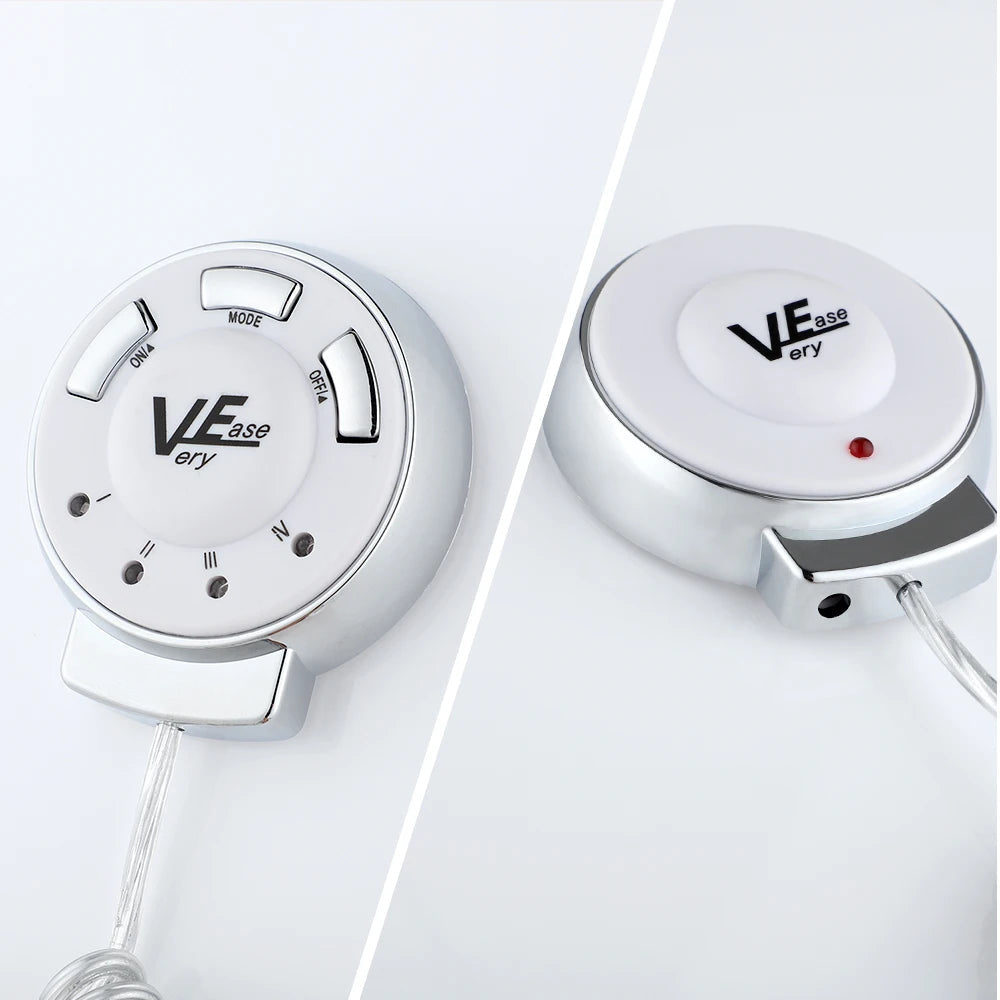 VE Sport Fat Burner Body Shaping Slimming Machine in white, showcasing its compact design and included accessories.