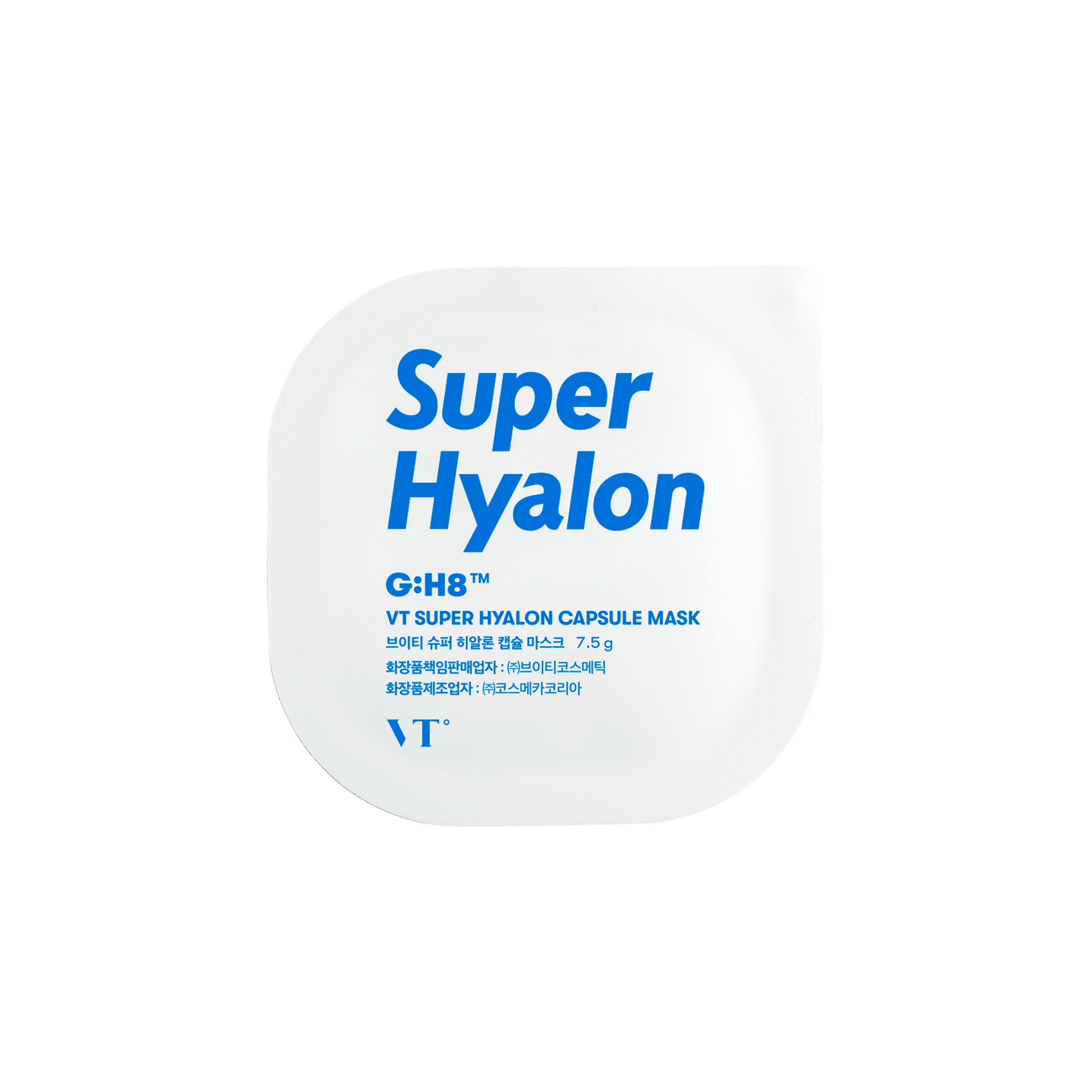 VT SUPER CAPSULE MASK pack containing 10 hydrating masks designed for skin vitality and smooth texture.