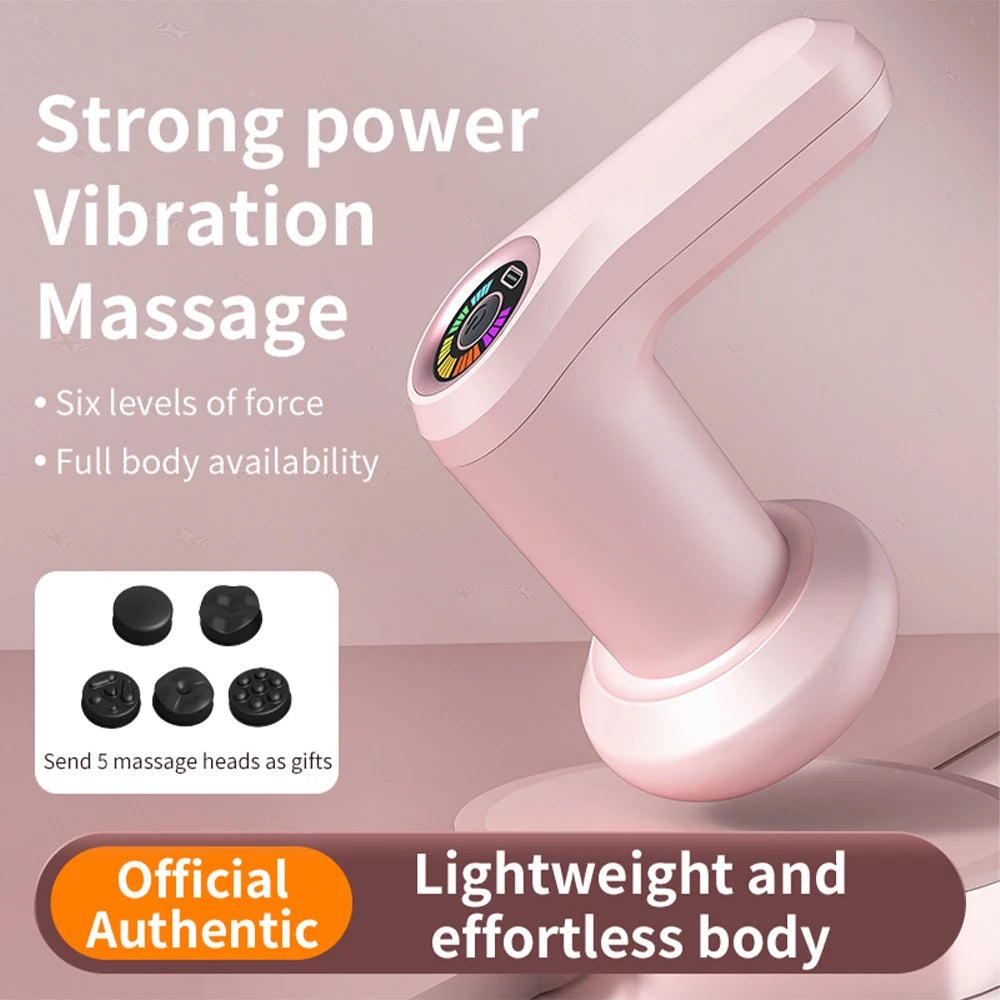 Wireless Body Cellulite Sculpting Massager in white and pink, showcasing its ergonomic design and multiple massage heads.