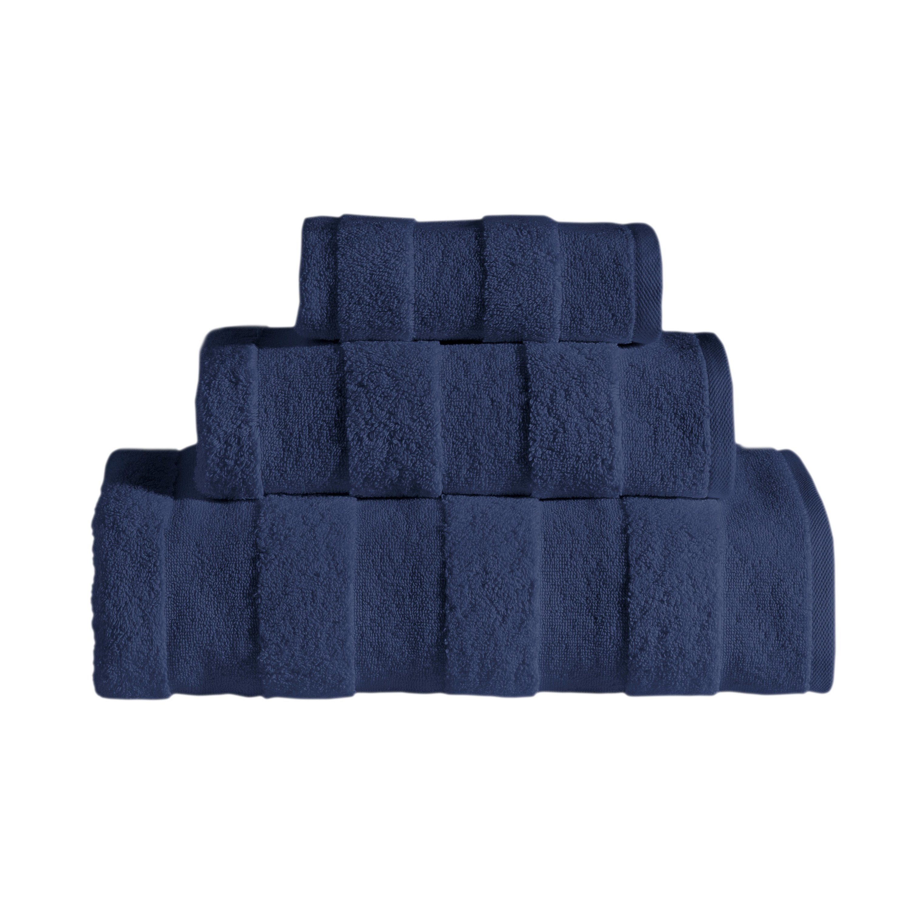 Apogee Collection Luxury Towels showcasing elegant textures and soft cotton fabric in various sizes.