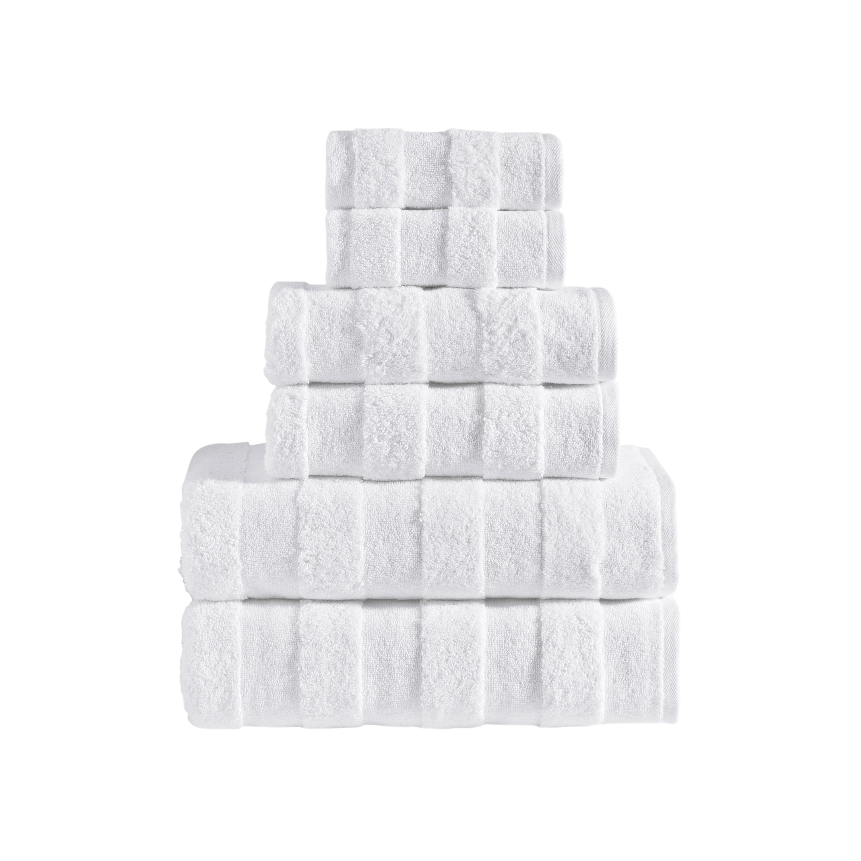 Apogee Collection Luxury Towels showcasing elegant textures and soft cotton fabric in various sizes.