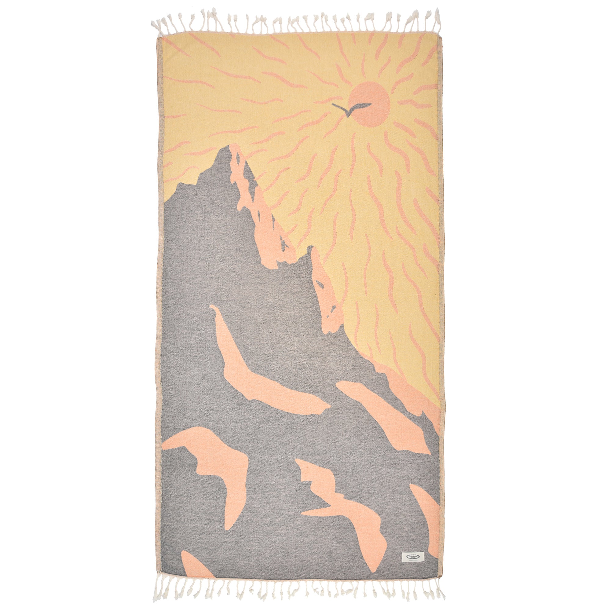 Exclusive Sunny Utah Peshtemal Pure Cotton Beach Towel, featuring a vibrant design, soft texture, and large size for beach or pool use.