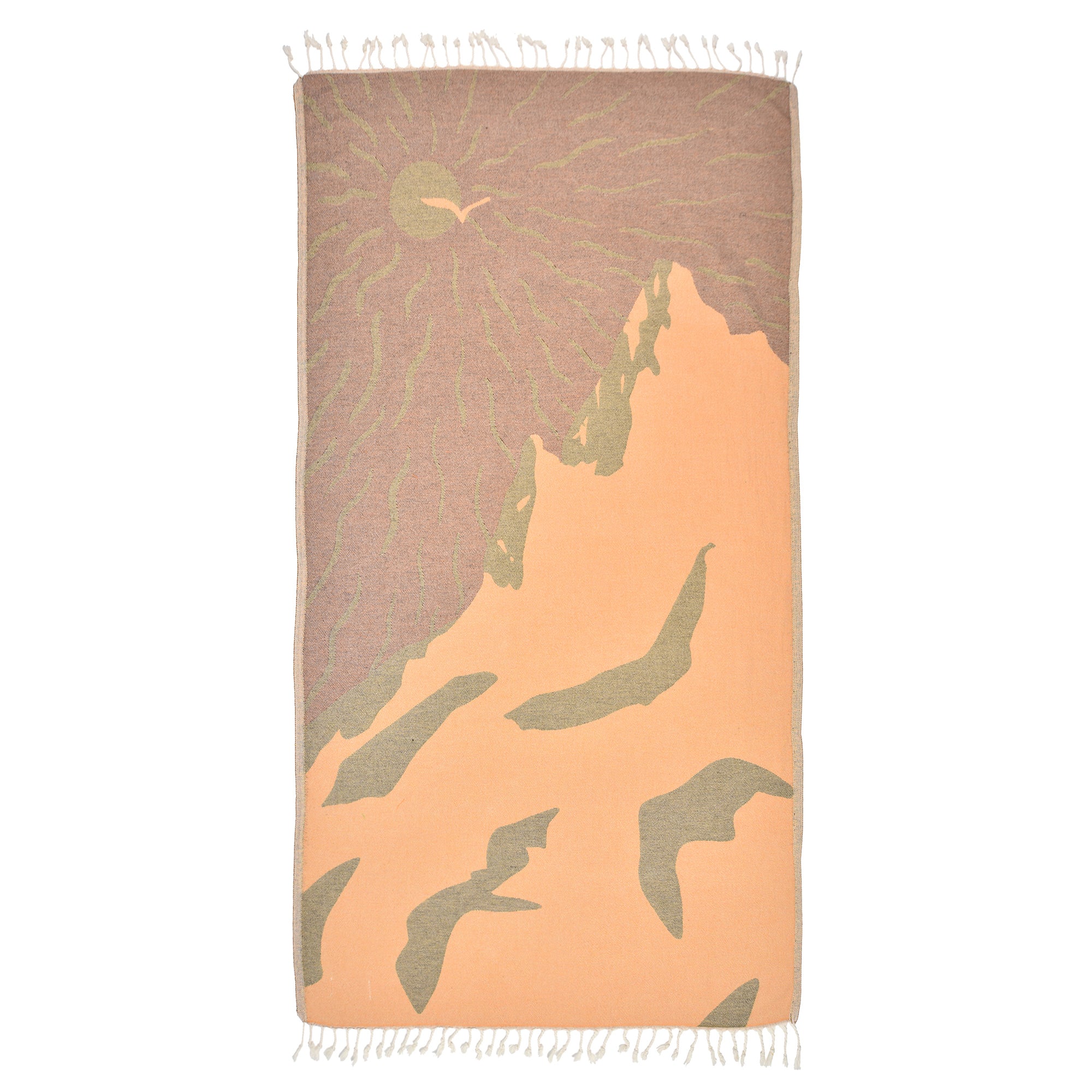 Exclusive Sunny Utah Peshtemal Pure Cotton Beach Towel, featuring a vibrant design, soft texture, and large size for beach or pool use.