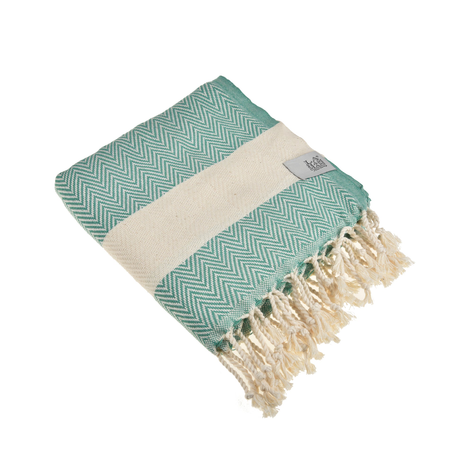 Herring Beach Towel in vibrant colors, showcasing its soft cotton texture and large size, ideal for beach and outdoor use.