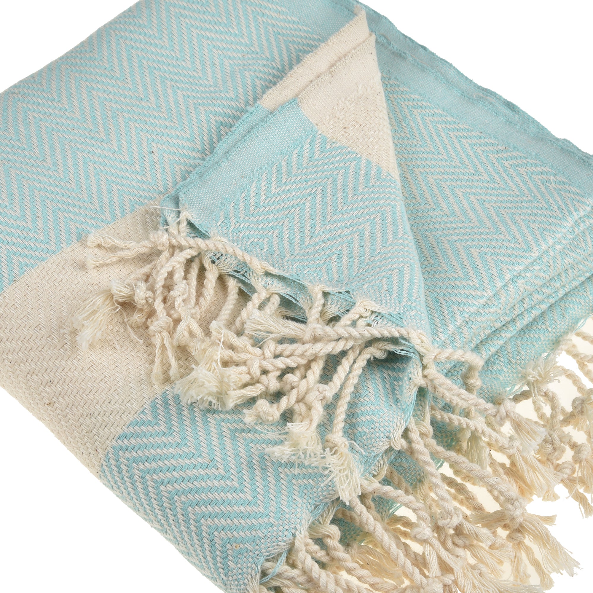 Herring Beach Towel in vibrant colors, showcasing its soft cotton texture and large size, ideal for beach and outdoor use.