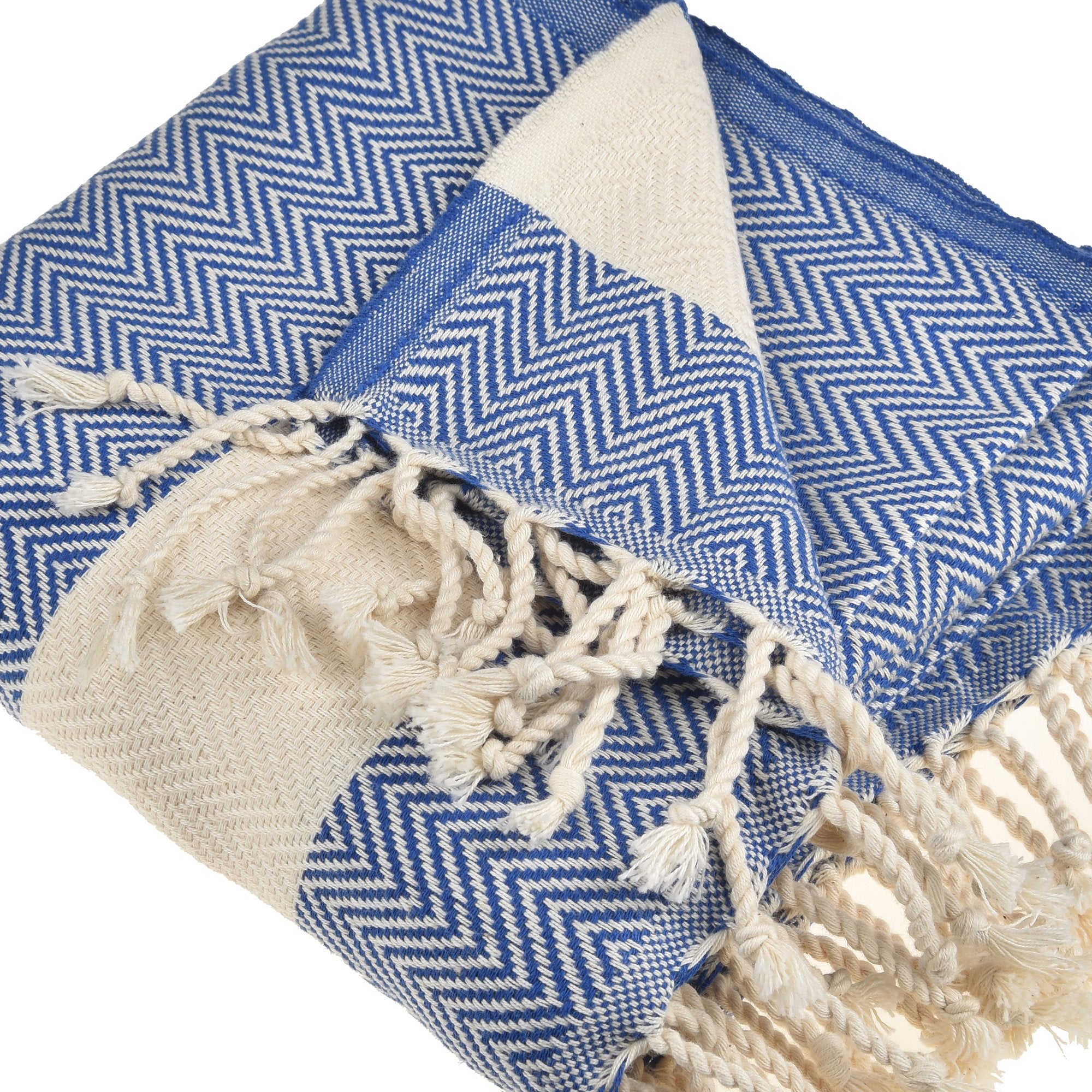 Herring Throw Blanket made of 100% cotton, measuring 38'' x 70'', ideal for various uses like beach, gym, and picnics.