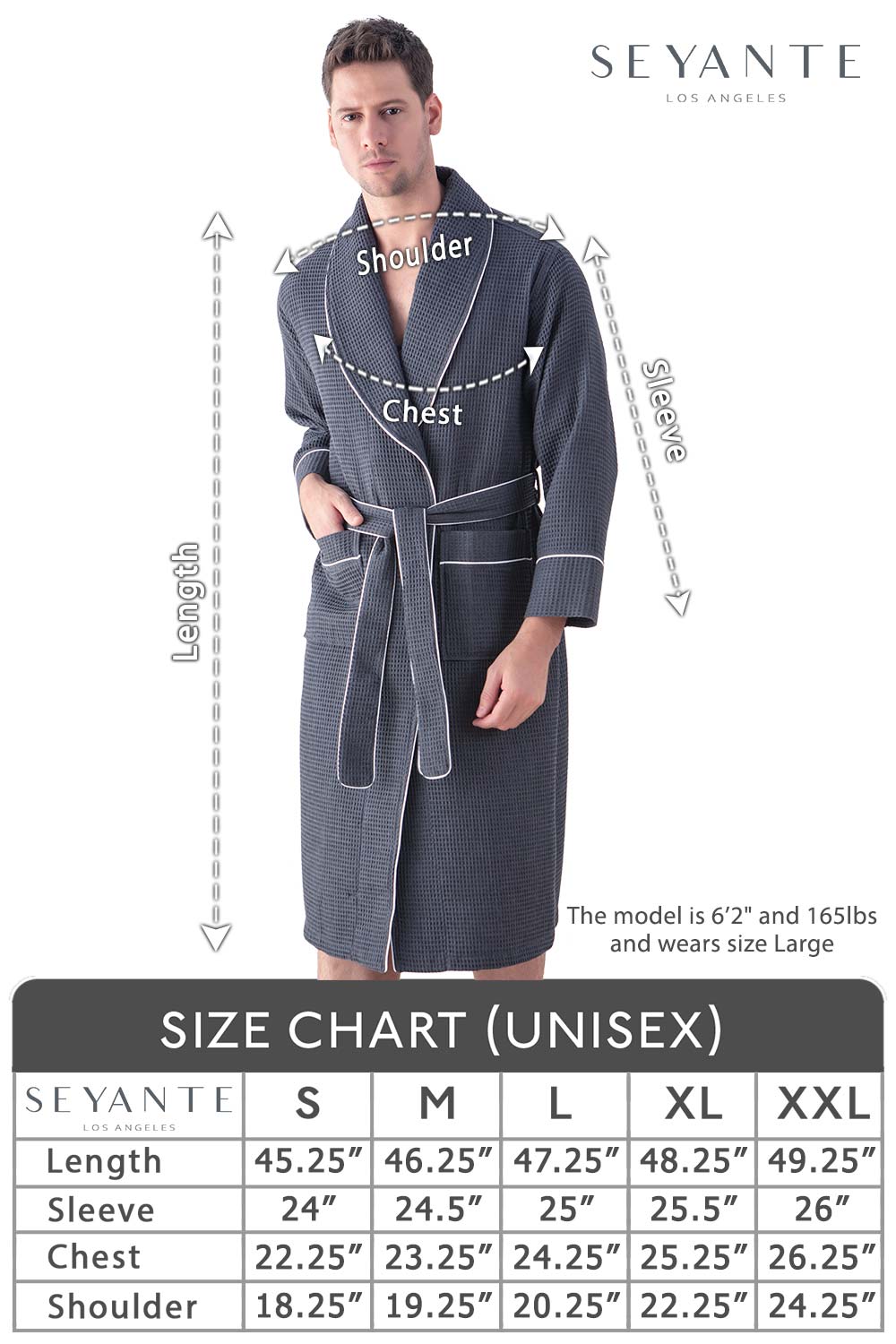 Men's Luxury Waffle Hotel Robe in various colors, showcasing its soft texture and stylish design with shawl collar and pockets.