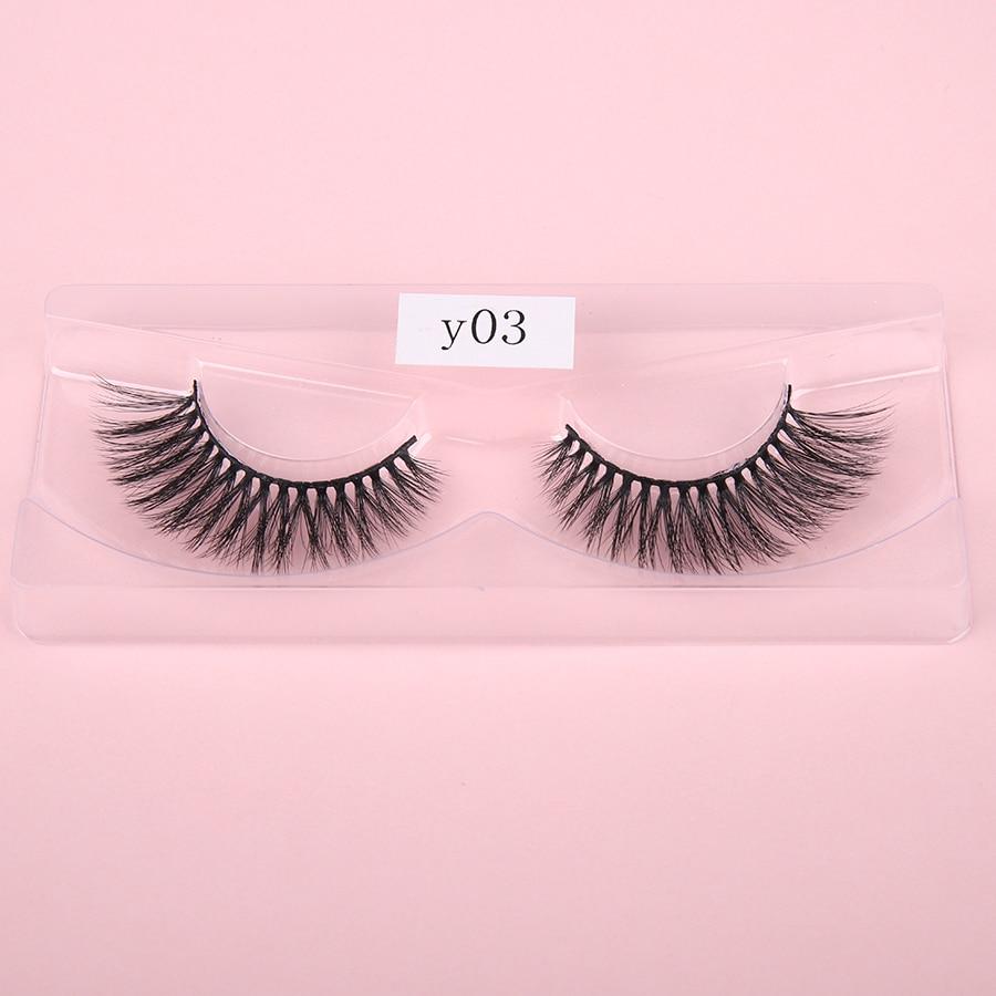 A collection of 10/20/30/40/50 pairs of natural false eyelashes made from synthetic hair, featuring a long 3D mink design with a black cotton band.