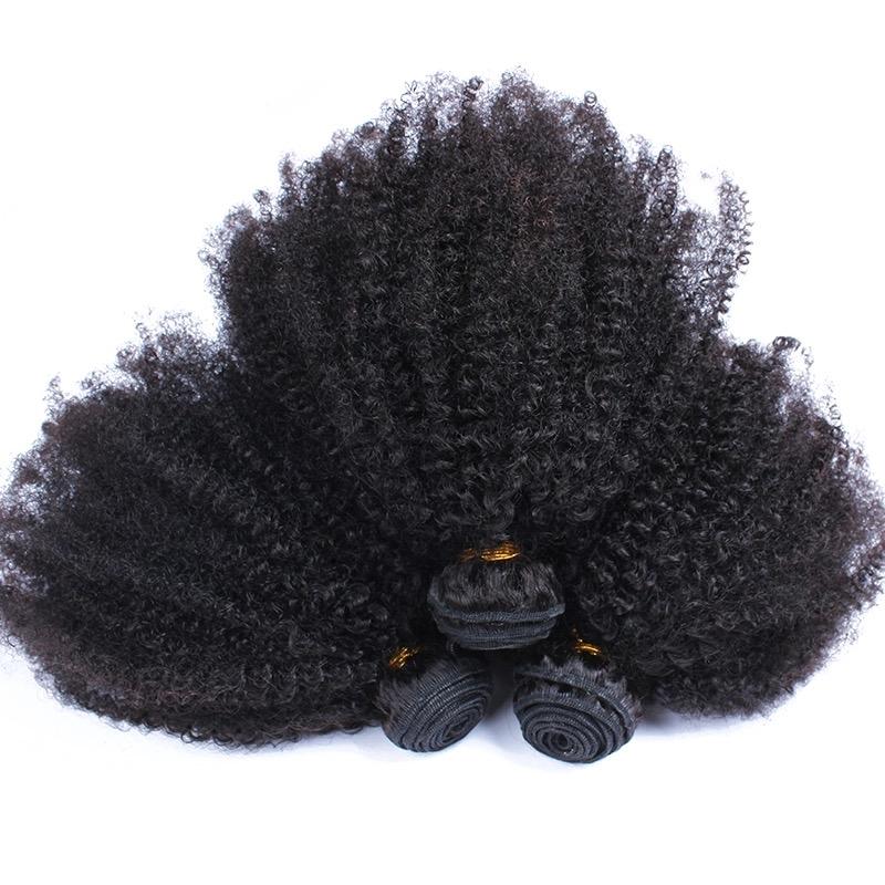 10A Grade Afro Kinky Curly weave bundles with 4X4 closures and 13x4 lace frontal, showcasing natural curls and high-quality texture.