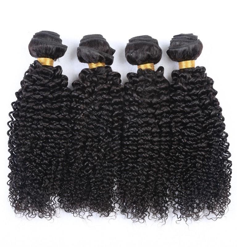 10A Grade Kinky Curly Human Hair bundles with 4x4 closure and 13x4 frontal, showcasing natural curls and high-quality texture.