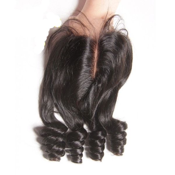 10A Grade Brazilian Funmi Hair bundles with 4x4 closure, showcasing natural color and healthy texture.