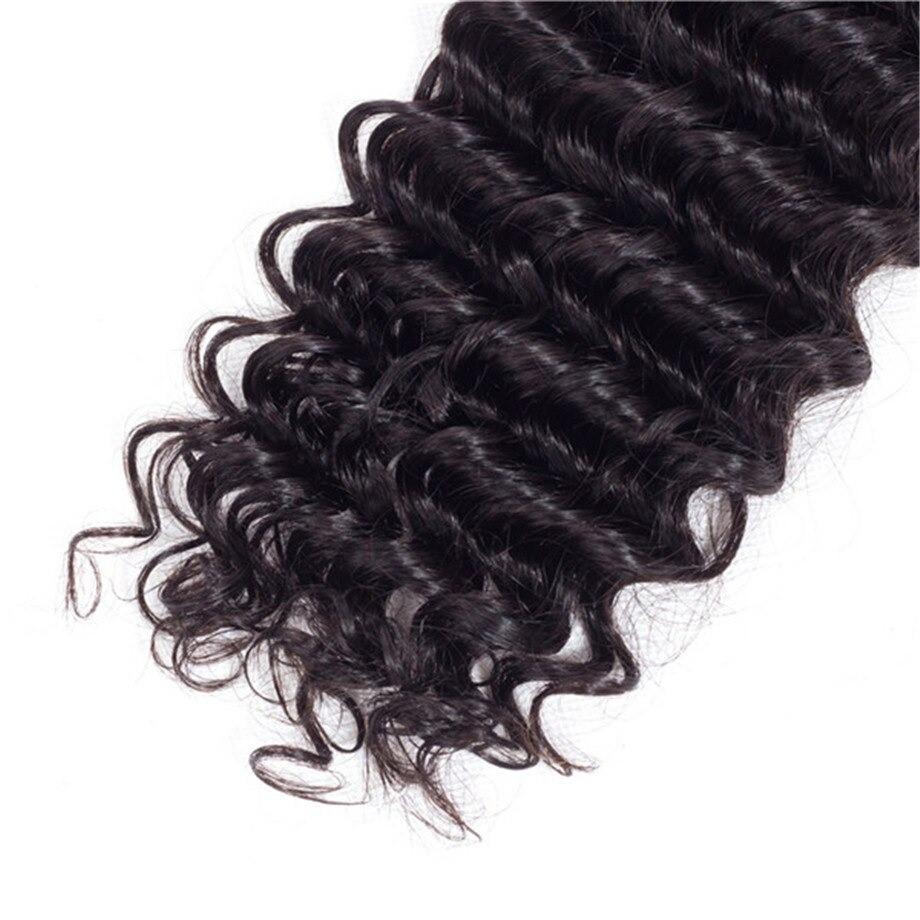 10A Grade Deep Wave Brazilian Lace Closure in natural color with medium brown lace, showcasing its luxurious texture and volume.