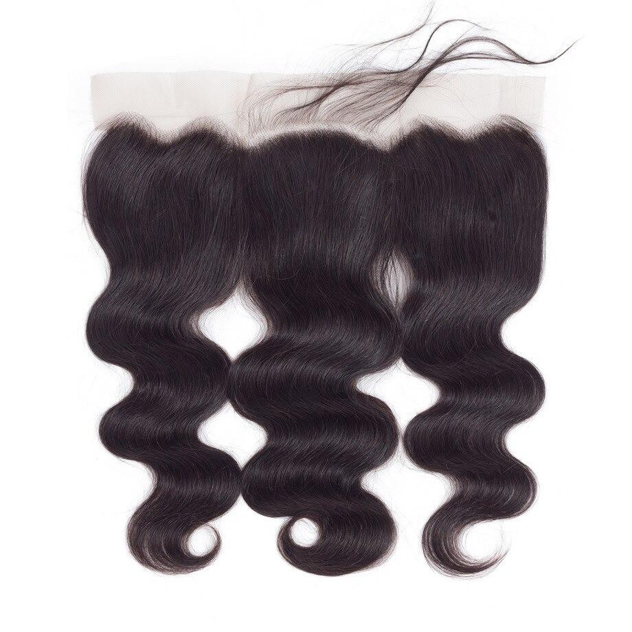 10A Grade MIDDLE PART 13x4 Lace Frontal Remy Human Hair Closure showcasing body wave texture and Swiss lace.