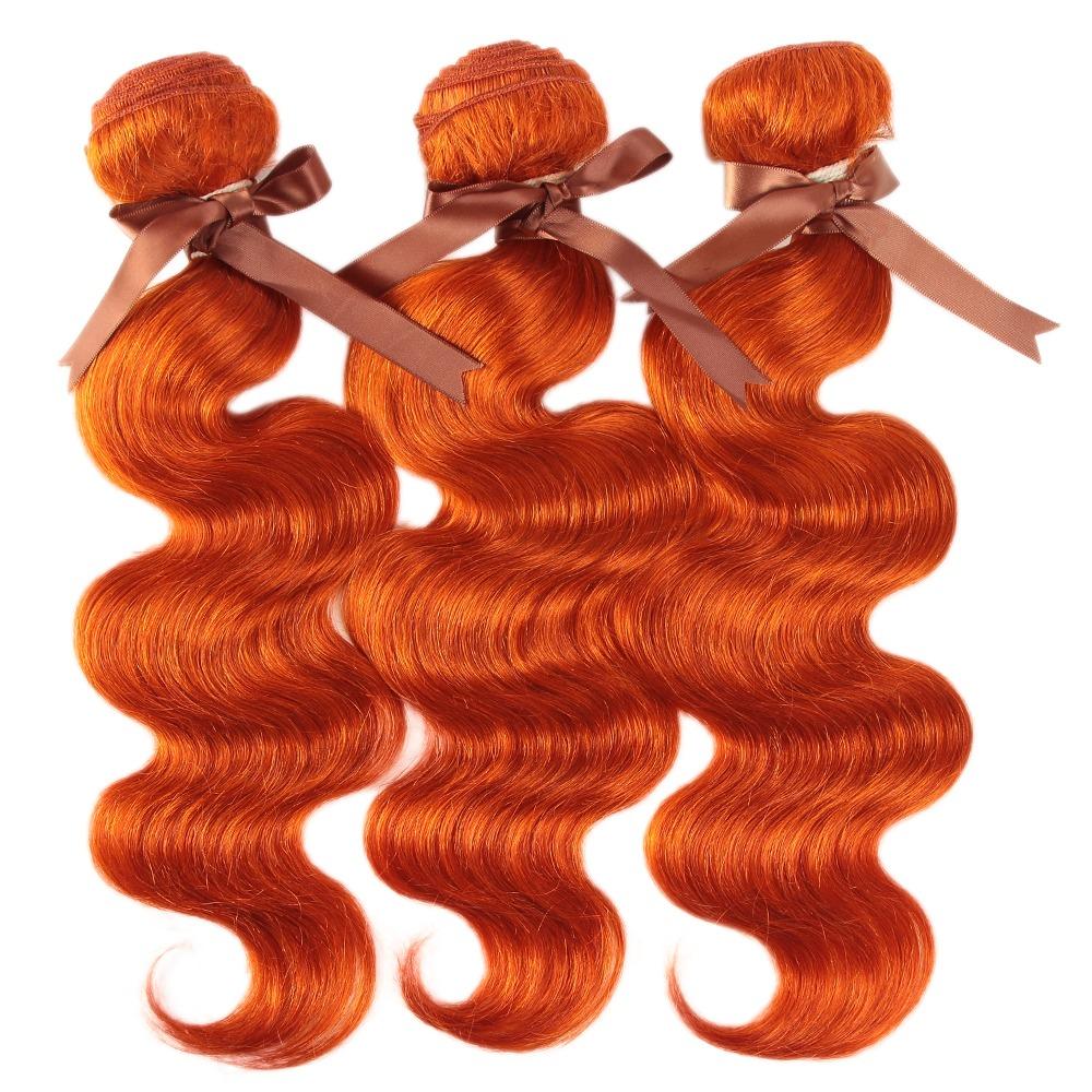 10A Grade Orange #1B/350 Body Wave hair bundles with closures and frontals, showcasing vibrant color and luxurious texture.