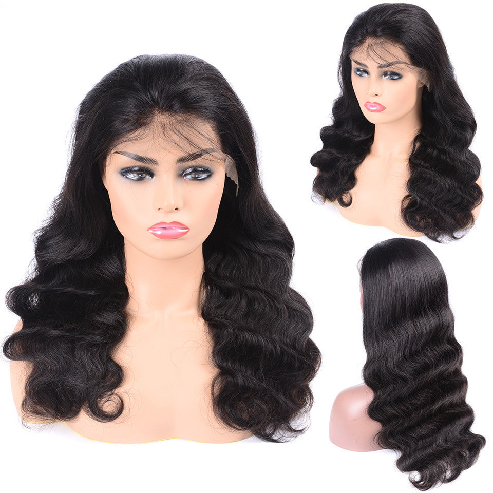 A luxurious 13x1x4 Body Wave T Part Lace Wig made from 100% human hair, featuring a natural wave texture and transparent lace for a seamless look.