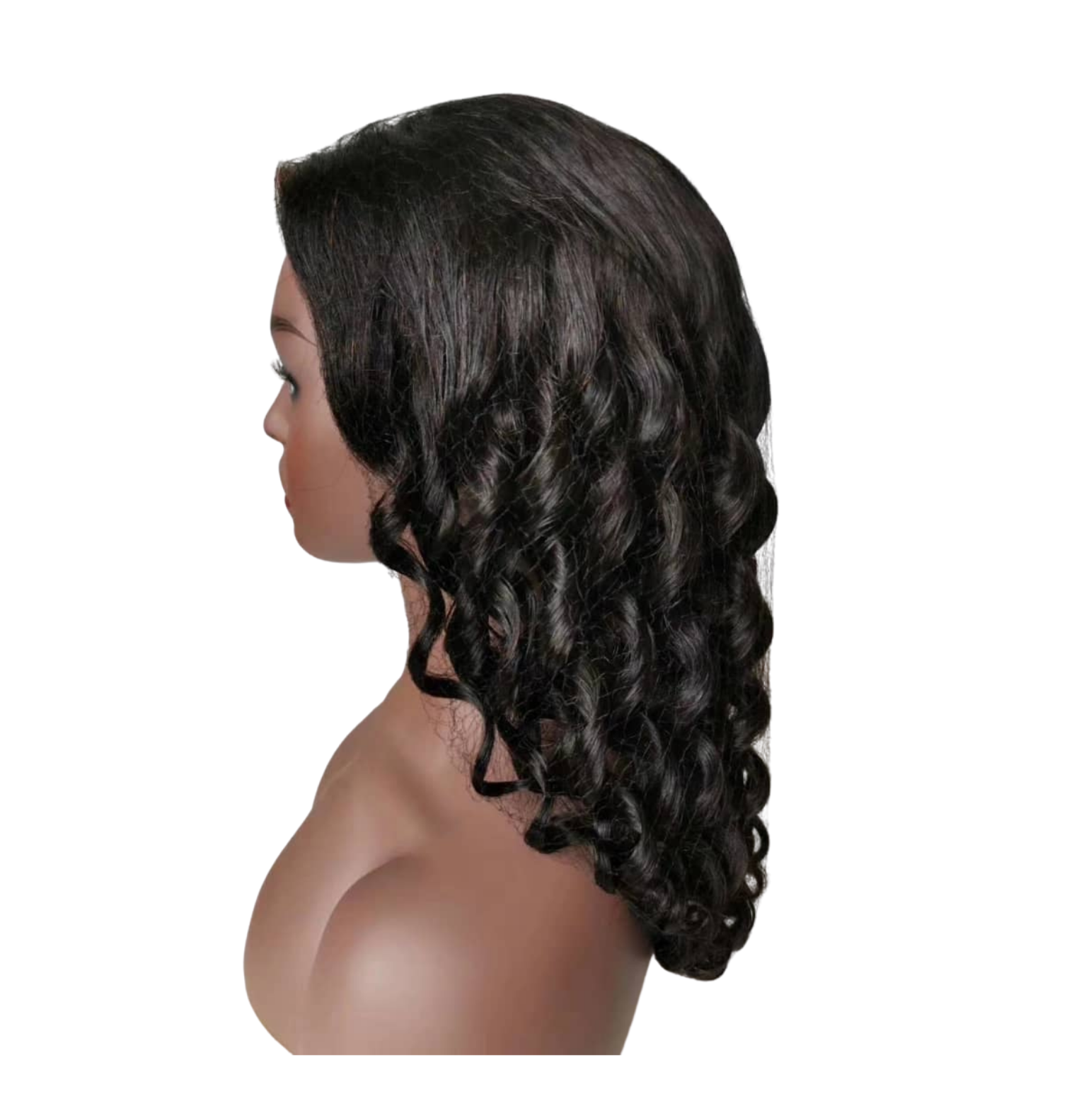 A beautiful 13x1x4 Loose Wave Lace Wig made from 100% human hair, showcasing its natural waves and T part lace design.