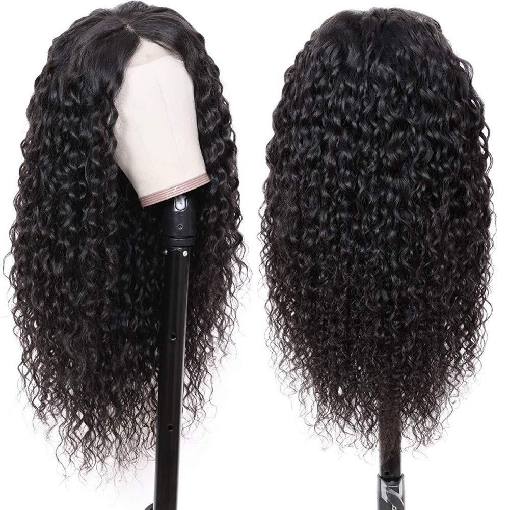 180% Density Full 4x4 Transparent Lace Front Water Wave Human Hair Wig displayed on a mannequin, showcasing its natural waves and high-quality lace.