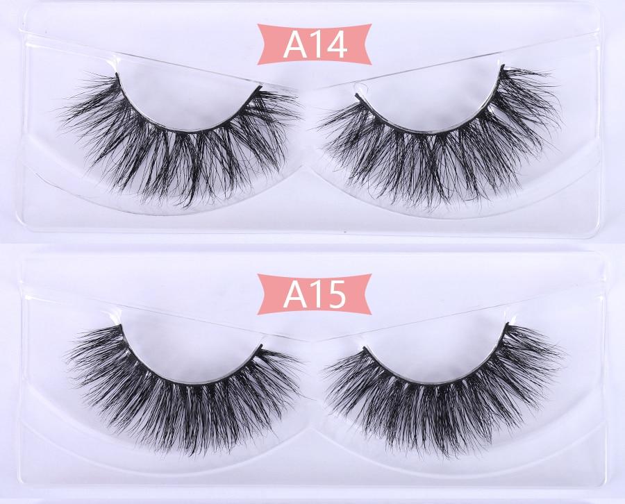 30 pairs of handmade cruelty-free mink lashes in bulk, showcasing their thick and long design for dramatic eye makeup.