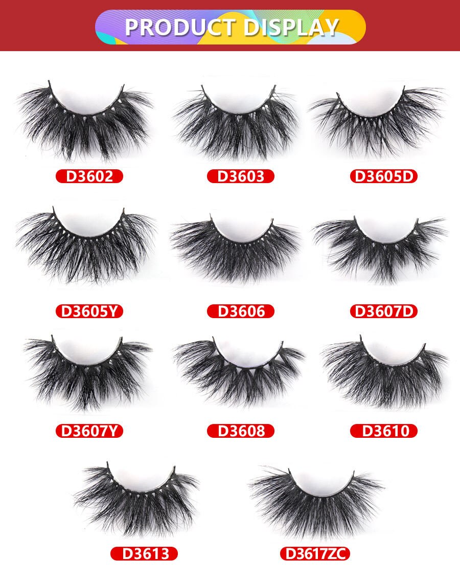 A collection of 3D Mink Eyelashes in various styles and lengths, beautifully packaged in a square box, showcasing their luxurious quality.