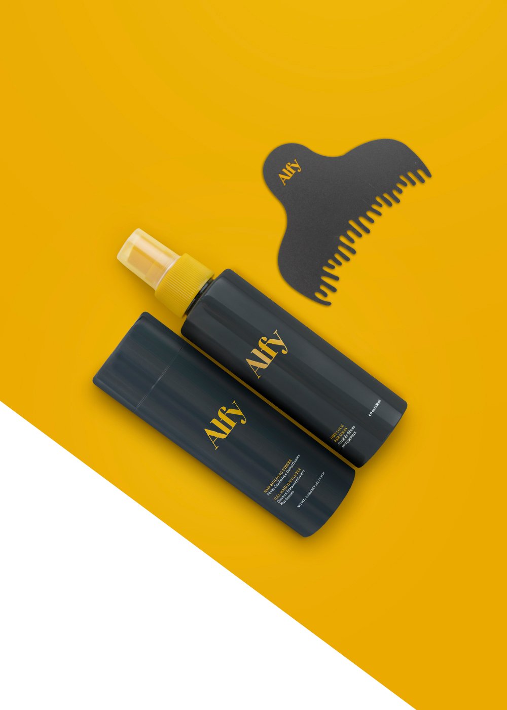 Alfy's 60 to 90 Day Value Kit featuring Hair Building Fibers, Fiber Lock Hair Spray, and Hairline Optimizer for fuller hair.