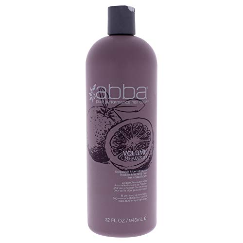 Bottle of Abba Volume Shampoo with a sleek design, showcasing its natural ingredients and volumizing properties.