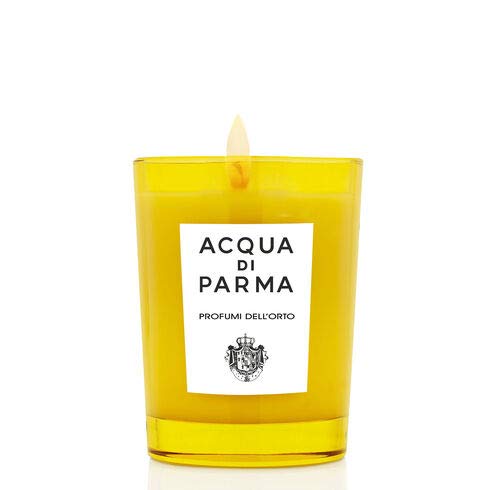 Yellow Acqua di Parma candle.