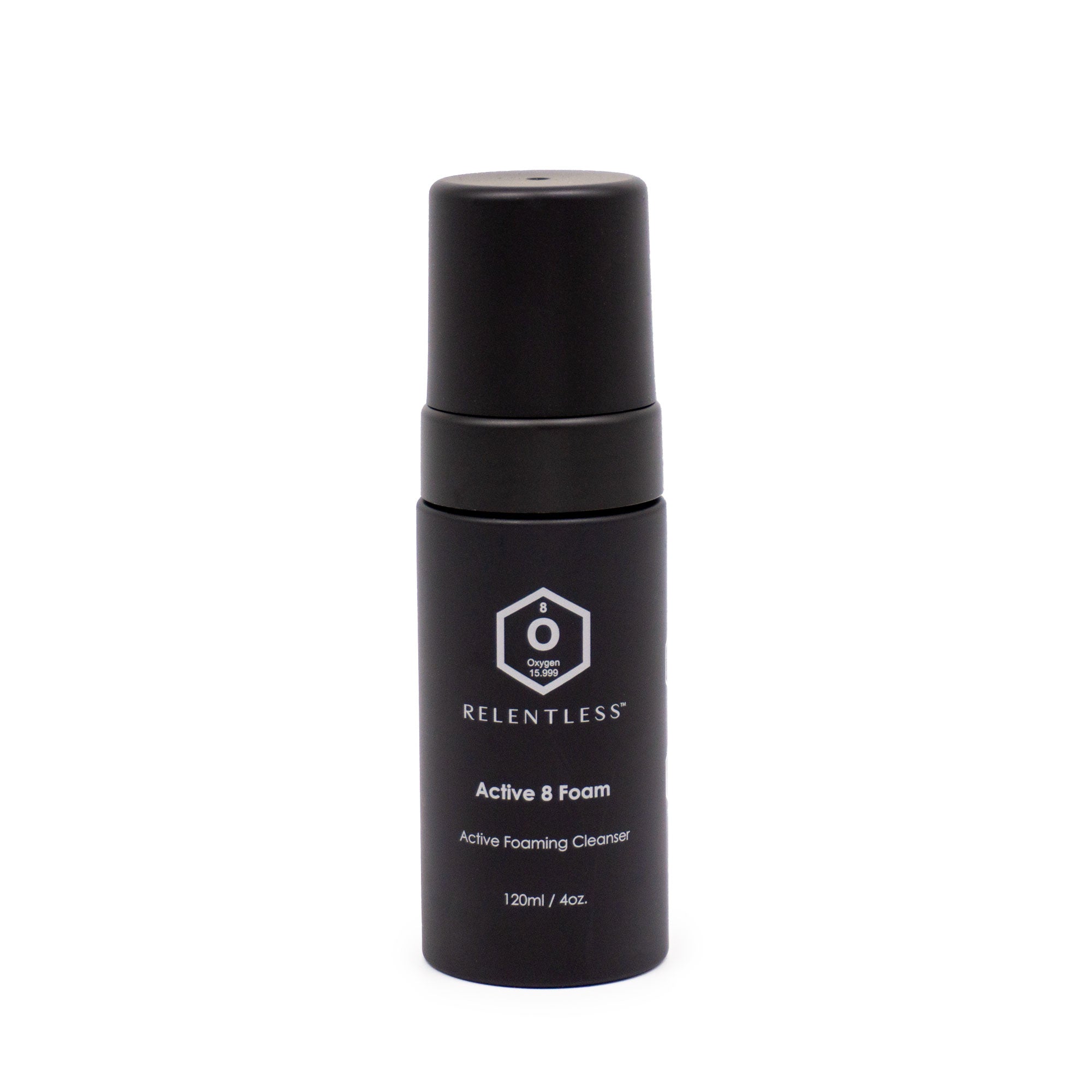 Active 8 Foam Active Foaming Cleanser for Men in a 100 ml bottle, showcasing its sleek design and natural ingredients.