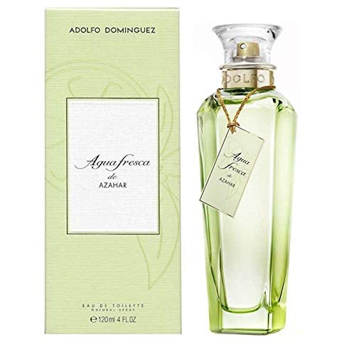 Adolfo Domínguez Agua Fresca de Azahar Eau de Toilette bottle with elegant design and floral accents.