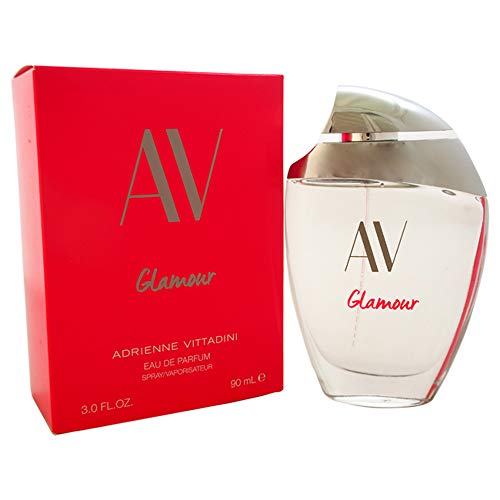 Adrienne Vittadini AV Glamour Eau de Parfum bottle elegantly displayed with a chic design.