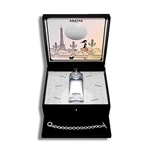 Agatha Paris L'amour à Paris Gift Set featuring a 100ml EDT Spray and a stylish bracelet in elegant packaging.