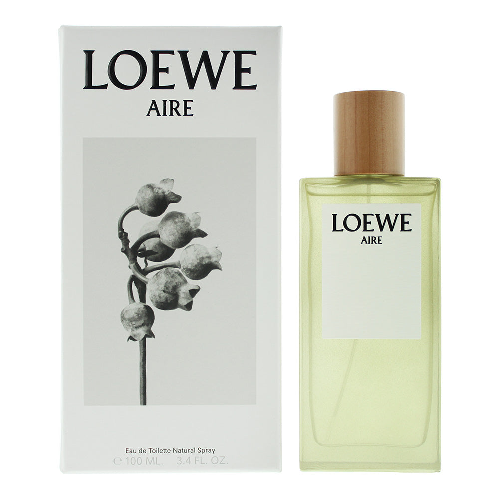 Loewe Aire Eau de Toilette bottle with elegant design and light blue liquid.