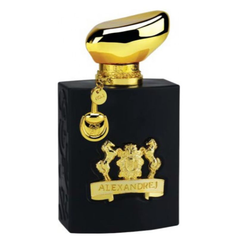 Alexandre.J Oscent Black Eau de Parfum bottle with elegant design and dark accents.