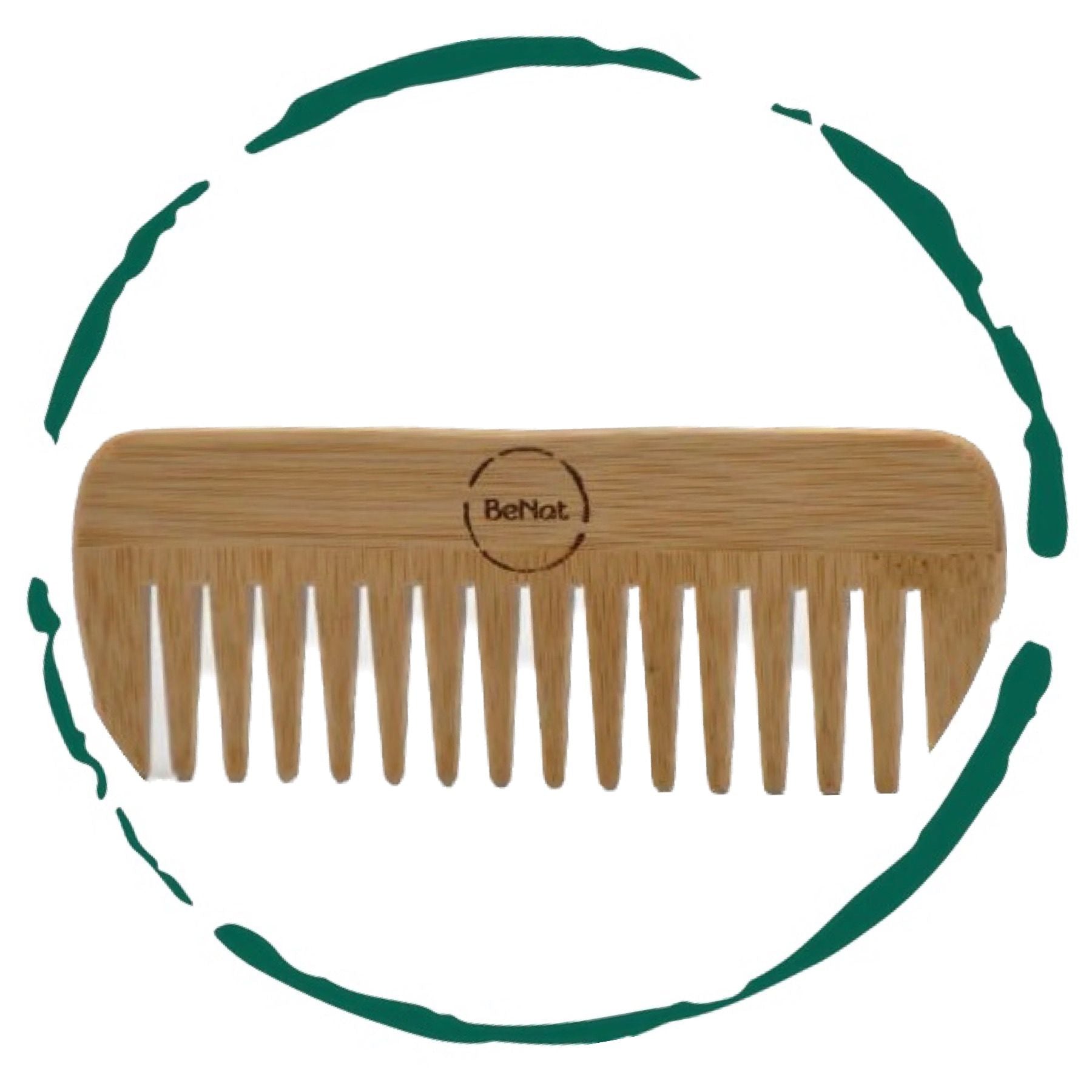 All-Natural Bamboo Hair Comb, eco-friendly grooming tool for men and women, promoting healthy hair growth and scalp care.