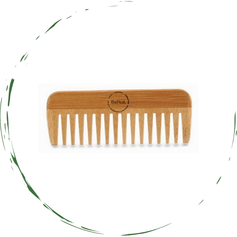 All-Natural Bamboo Hair Comb, eco-friendly grooming tool for men and women, promoting healthy hair growth and scalp care.