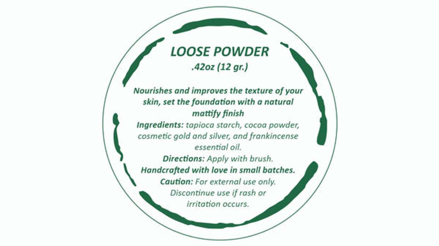 All-Natural Bronzer Loose Powder in a bamboo container with a sifter, showcasing its eco-friendly packaging and natural ingredients.