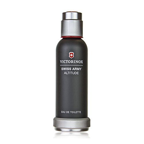 A sleek bottle of Swiss Army Altitude Eau de Toilette, showcasing its stylish design and refreshing fragrance.