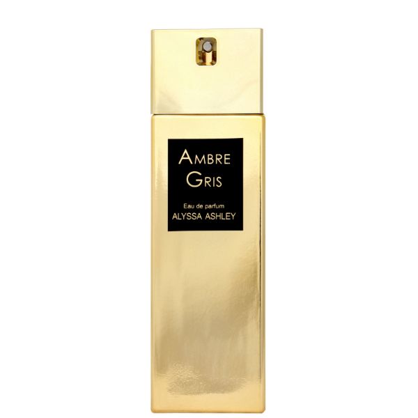 Alyssa Ashley Ambre Gris Eau de Parfum bottle elegantly displayed, showcasing its luxurious design and captivating fragrance.