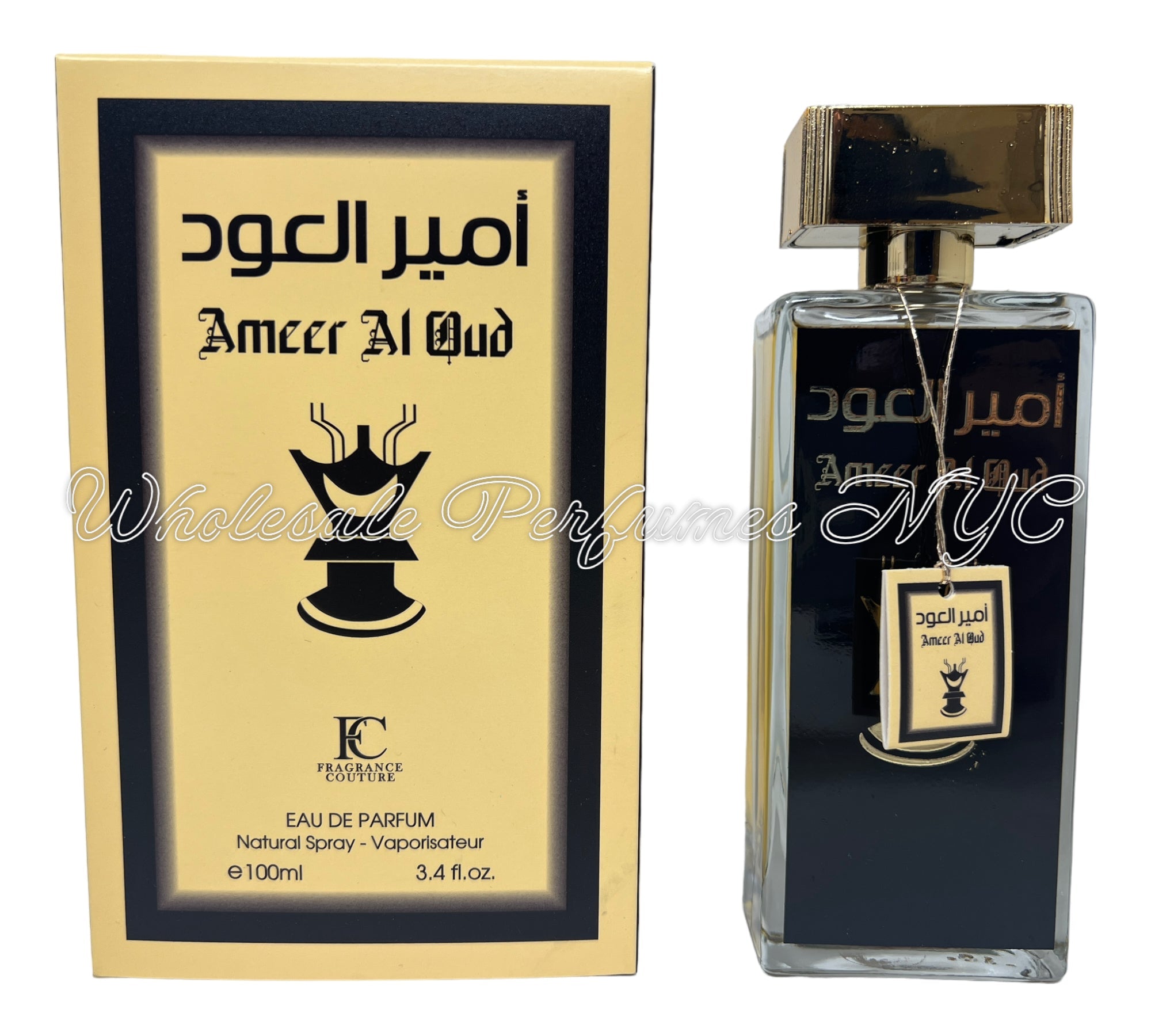 Ameer Al Oud for Men 3.4oz Eau de Parfum Spray in an elegant bottle, part of the Fragrance Couture Collection.