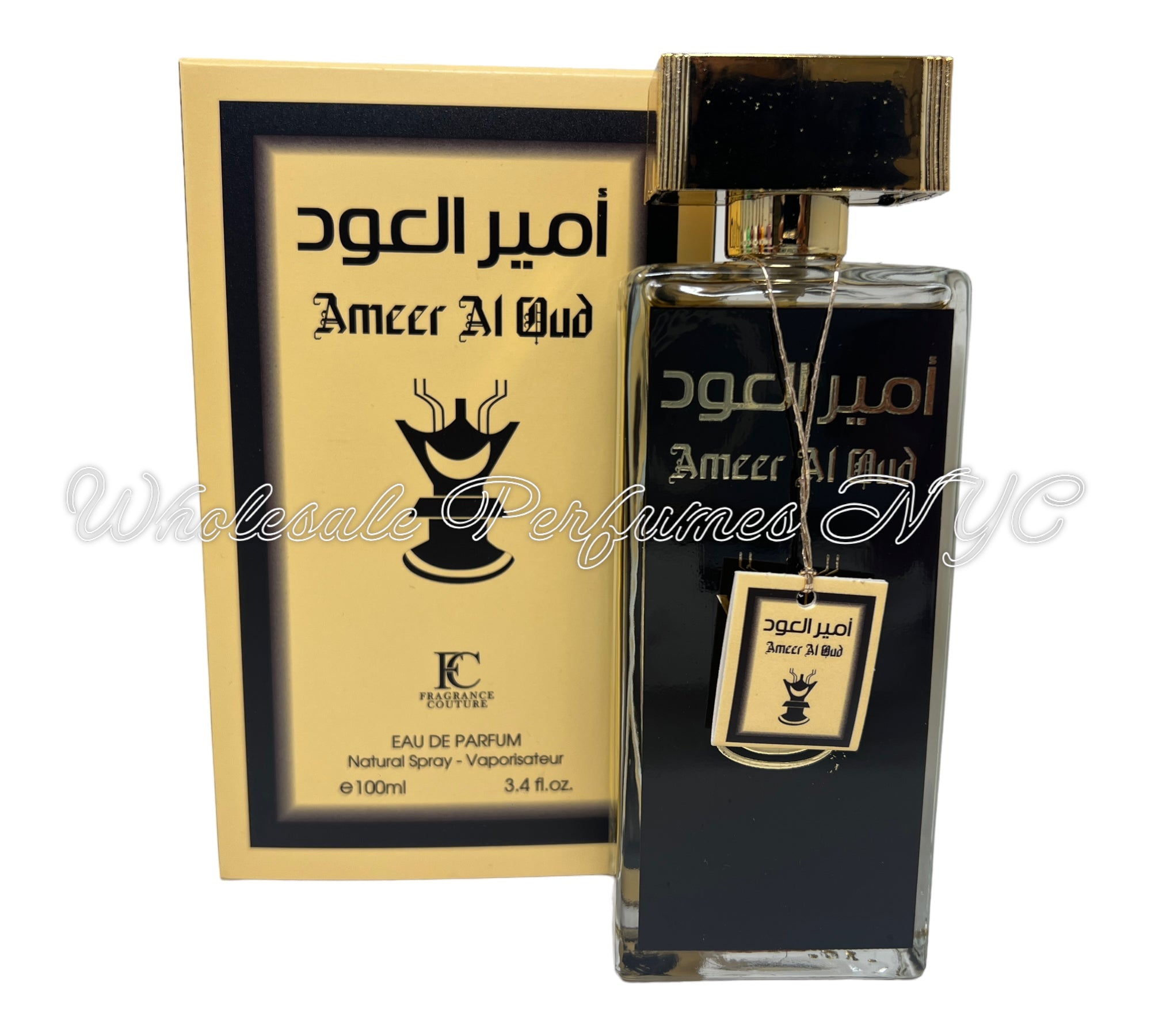 Ameer Al Oud for Men 3.4oz Eau de Parfum Spray in an elegant bottle, part of the Fragrance Couture Collection.