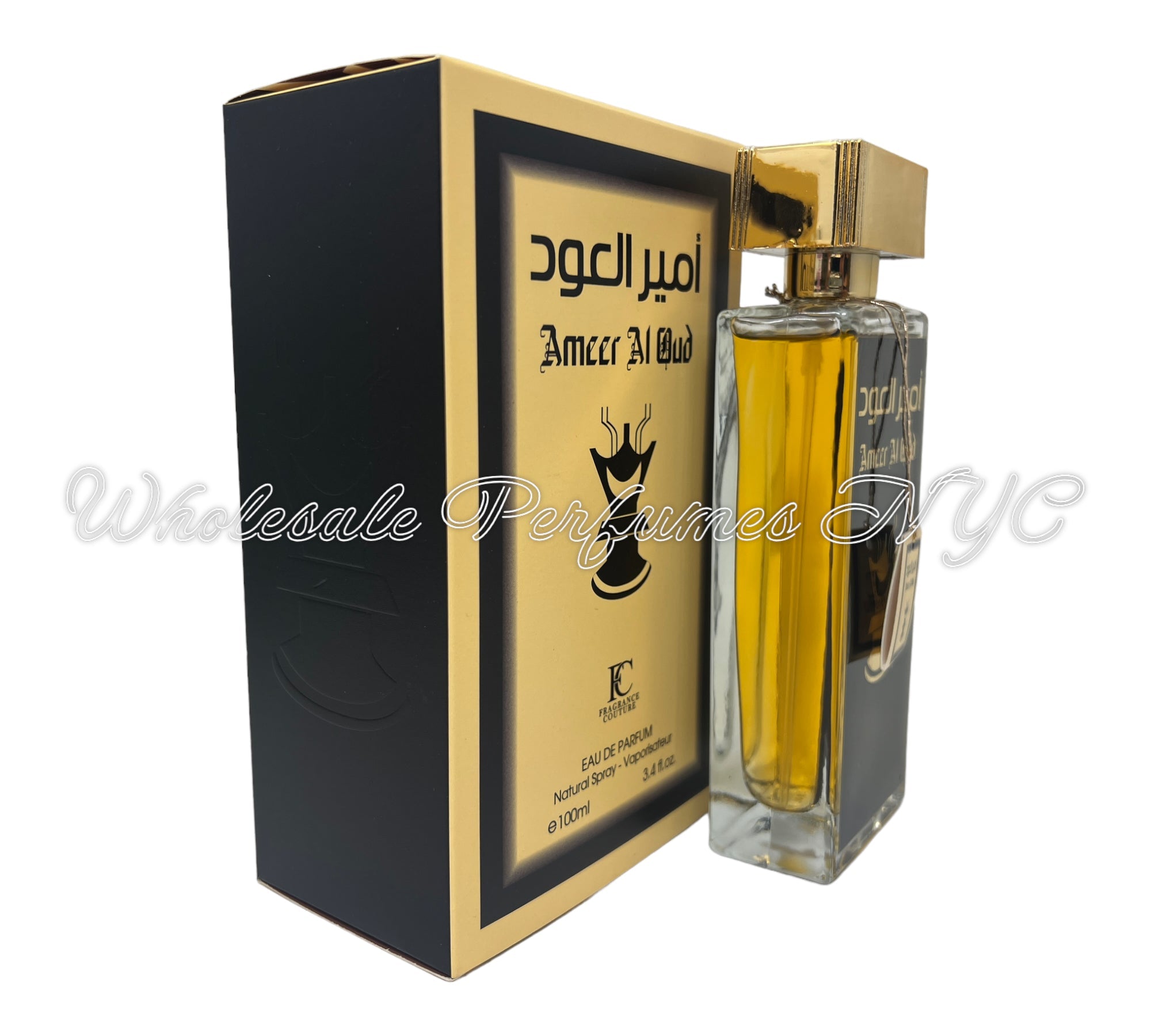 Ameer Al Oud for Men 3.4oz Eau de Parfum Spray in an elegant bottle, part of the Fragrance Couture Collection.